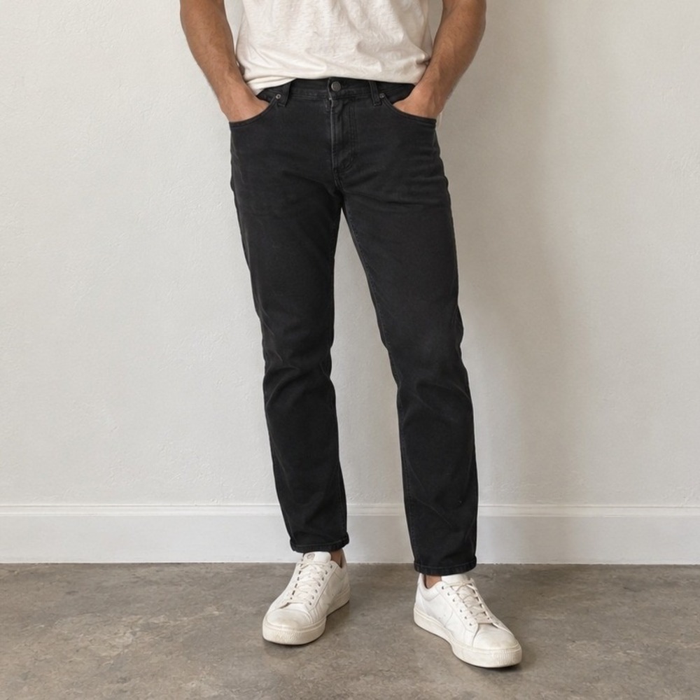 Faherty Mens Pants 35 Black 5-Pocket Straight Stretch Coastal Casual 14095